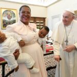 Ugandas Speaker Anita Among reveals twins to Pope Francis Photos