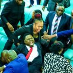 Parliamentary brawl MPs clash 12 suspended